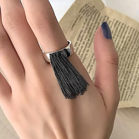 STERLING SILVER TASSEL RING - Picture 4 of 11